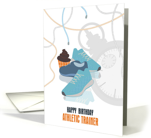 Athletic Trainer Shoes Cupcake Happy Birthday card (1723400)