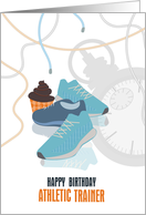 Athletic Trainer Shoes Cupcake Happy Birthday card