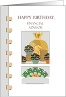 Report Financial Advisor Happy Birthday card