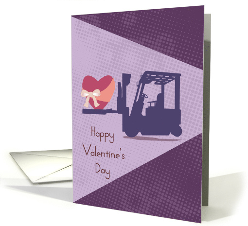 Forklift Heart Valentine's Day card (1724100)