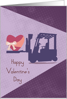 Forklift Heart Valentine’s Day card