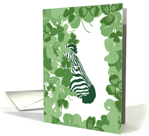 St. Patrick's Day Zebra Wildly Lucky Shamrocks card (1724702)