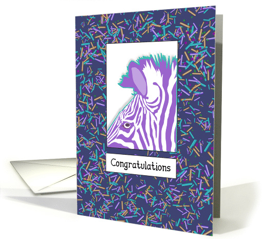 Zebra and Sprinkles Congratulations card (1726956)