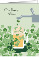 Shamrocks on Tap St. Patrick’s Day card