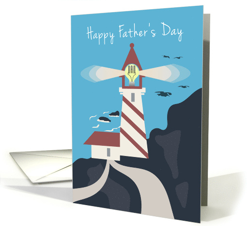 For Dad Lighthouse Bulb Happy Father's Day card (1729902)