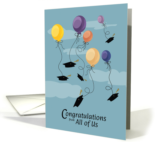 Soaring Graduation Hats From All of Us card (1734554)