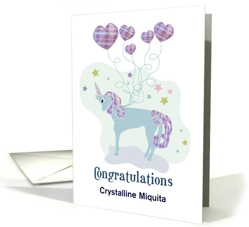 Unicorn and Balloons Congratulations card (1735760)