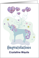 Unicorn and Balloons Congratulations card