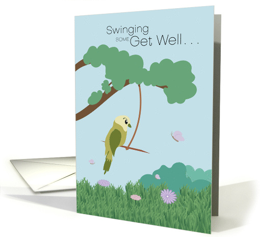 Swinging Parakeet Get Well card (1761652)