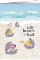 Easter Treasures Eggs in Mollusks Happy Easter card