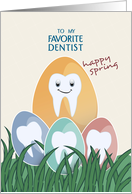 Tooth on Colored Eggs Happy Spring card
