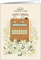 Calendar and Vines card