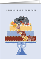 Gamers Game Together Wedding Congratulations card