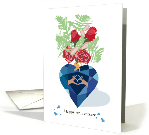 Sapphire for 5th Year Happy Anniversary card (1771674)