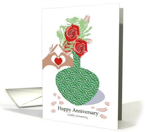 Jade for 12 Year Happy Anniversary card (1771938)