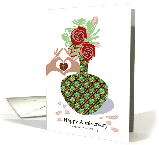 Chrysoberyl for 18 Year Happy Anniversary card (1771974)