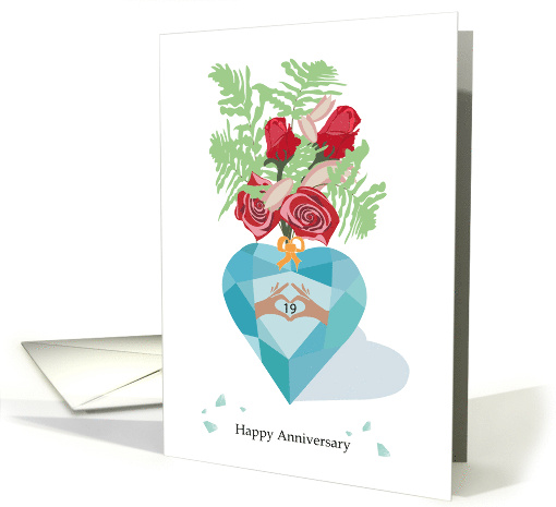 Aquamarine for 19 Year Happy Anniversary card (1771978)
