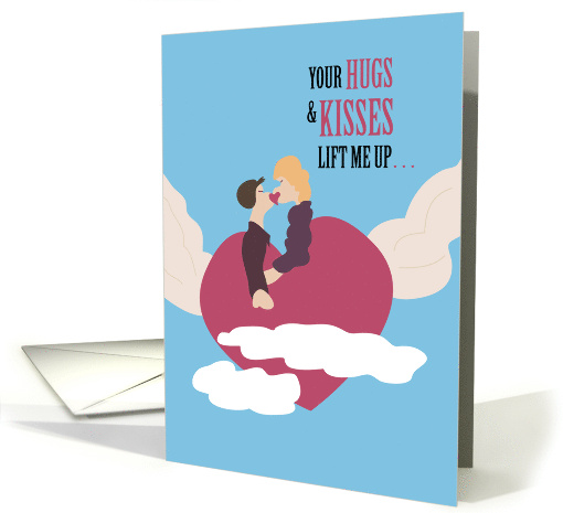 Couple Kissing Lifting Up Happy Valentine's Day card (1815830)