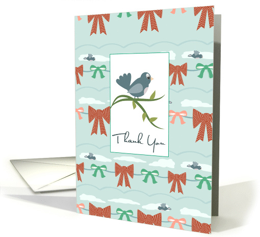 Birds and Bows Thank You card (1818196)