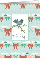 Birds and Bows Thank You card