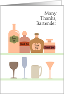 Top Shelf Thank You Bartender card