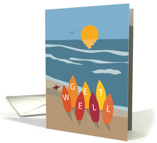Surfboards and Beach Get Well card (1825636)
