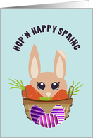 Hop’n Happy Spring Basket with Bunny card