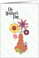 Button Flower Bouquet on Mother’s Day card