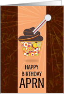 Vintage Thermometer APRN Registered Nurse Cupcake Business Birthday card