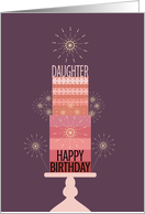 Sparkler Tier Birthday Cake for Daughter card