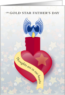 Eagle Candle and Heart Gold Star Father’s Day card