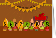 Cupcakes for September Birthday Month card