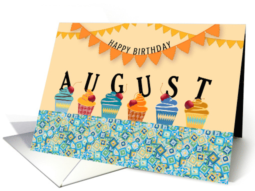 Cupcakes for August Birthday Month card (1885816)