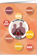 Thank You Kind Caring Couple card