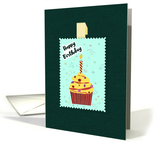 Birthday Stamp with Hinge for Philately card (1892948)
