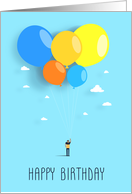 Sky is the Limit Balloons for Birthday card