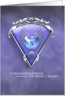 Heraldry Eagle Shield Congratulations Custom Monogram card