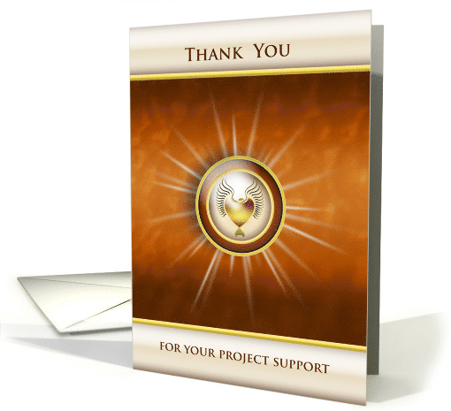 Heraldry Eagle Button Thank You for Project Support card (1904952)