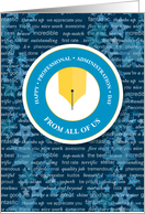 Pen Nib Write Stuff from All of Us Admin Professional Day card