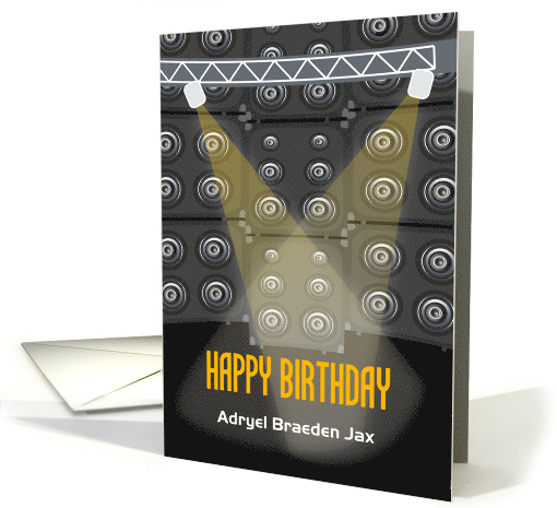 Speakers Wall and Spotlights for Birthday card (1917418)
