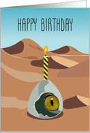Dinosaur Egg with Candle for Kids Birthday card