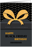 Gift Box with Bow for Black Friday Birthday card