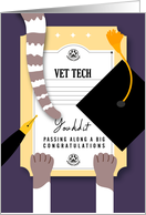 Vet Tech Paws and Tail Graduation Congrats card