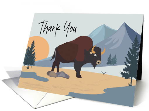 Bison Wildlife Thank You card (1930296)