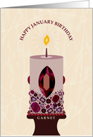 Garnet Birthstone Birthday Candle for January