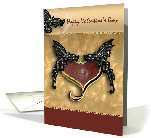 Dragons and Hearts Valentine card (712683)