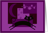 Whimsical Halloween Cat card
