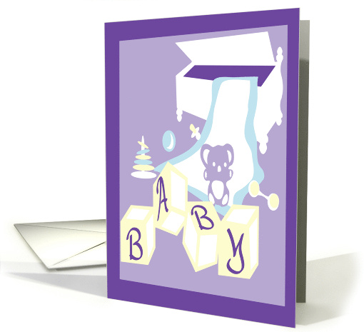 Baby Treasures and Chest for New Baby card (712992)