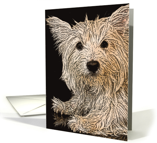 Westie Dog Gone it I Miss You card (713033)