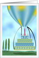 Hot Air Balloon Birthday Cake card